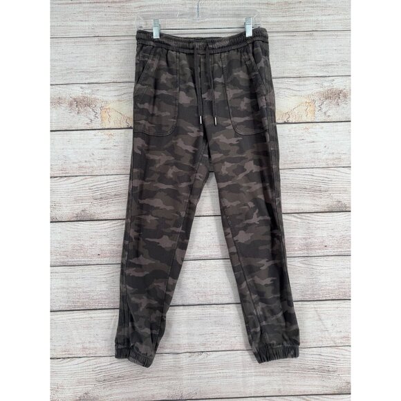 Athleta Farallon Camo Jogger Sweatpants Women's Size 8 Green Camouflage - Picture 1 of 12